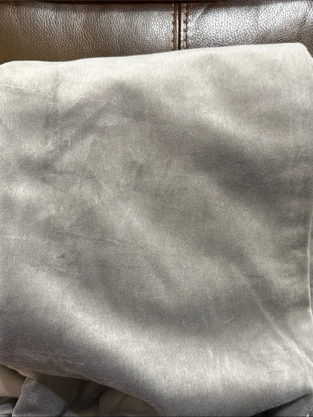 NWOT Velvet Blackout Curtain Panels - Light Gray - Retail for set $160 48x84